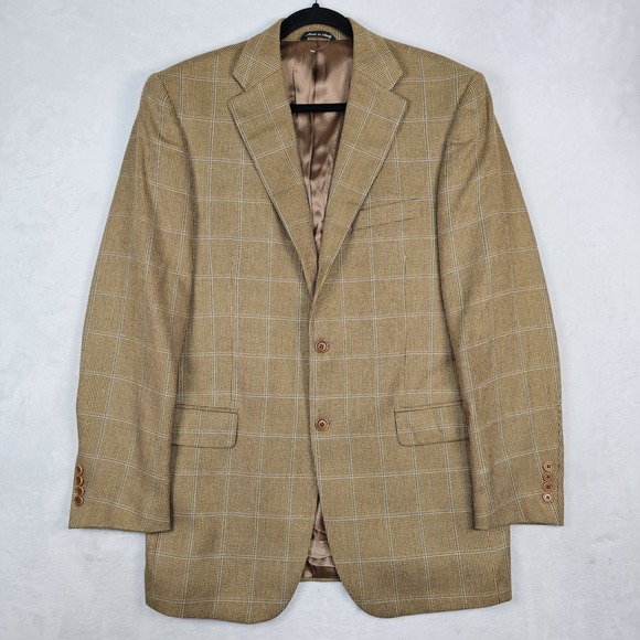 Zanieri Other - Zanieri Blazer Sport Coat 40L Lanificio Campore 3 Roll 2 Plaid Silk Wool Italy